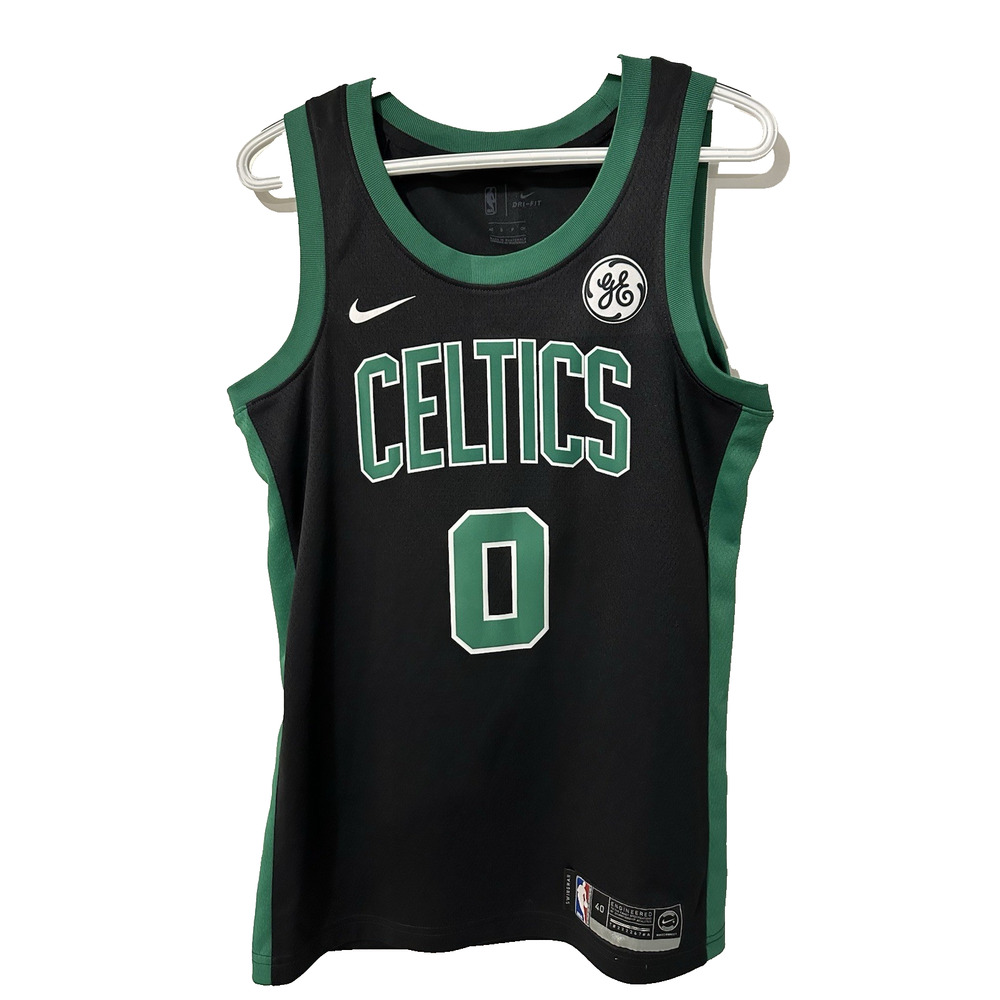 Nike Jayson Tatum #0 Boston Celtics Statement Swingman Jersey Mens S Black Green